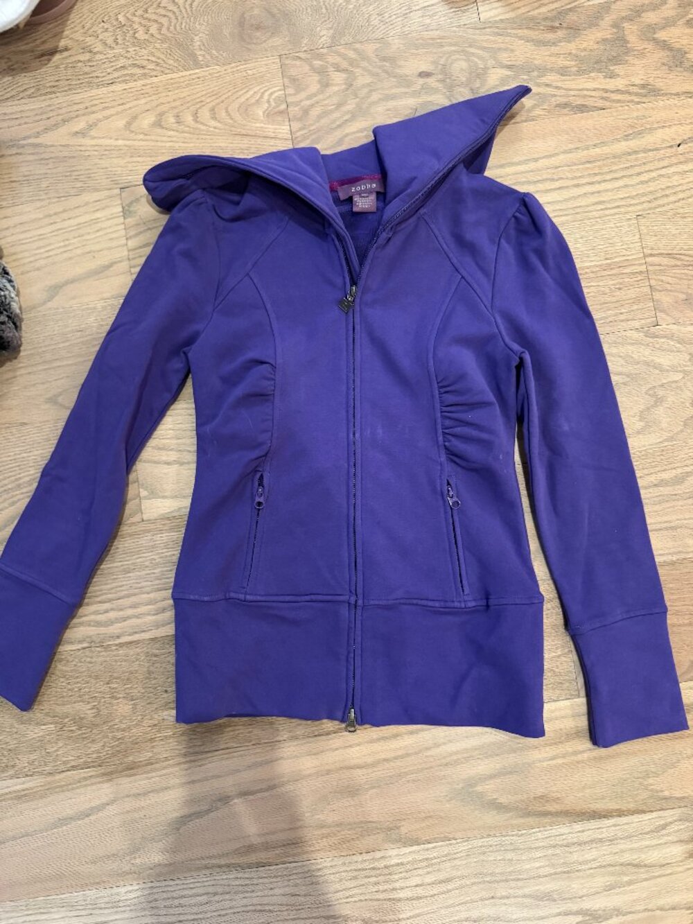 Zobha purple sweatshirt zip up. Size XS